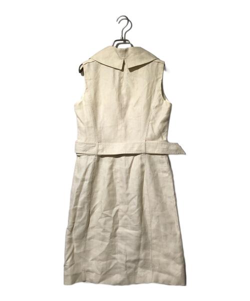 BROOKS BROTHERS（ブルックスブラザーズ）BROOKS BROTHERS (ブルックスブラザーズ) ノースリーブリネンワンピース ベージュ サイズ:4の古着・服飾アイテム