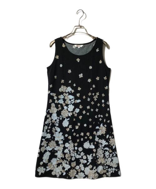 LEONARD SPORT（レオナール スポーツ）LEONARD SPORT (レオナール スポーツ) 花柄ワンピース ブラック サイズ:40の古着・服飾アイテム
