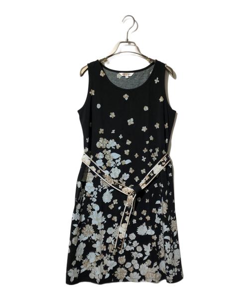 LEONARD SPORT（レオナール スポーツ）LEONARD SPORT (レオナール スポーツ) 花柄ワンピース ブラック サイズ:40の古着・服飾アイテム