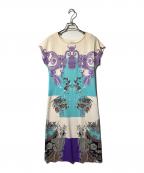 ETROエトロ）の古着「ペイズリー総柄ワンピース」｜ベージュ×パープル