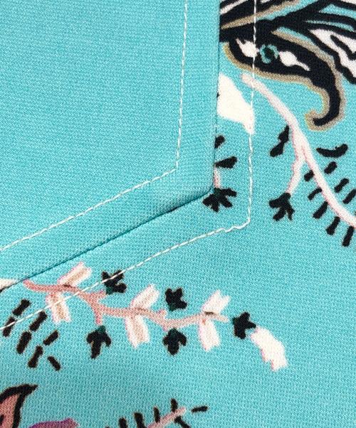 ETRO（エトロ）ETRO (エトロ) ペイズリー総柄ワンピース ベージュ×パープル サイズ:42の古着・服飾アイテム