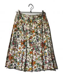 TORY BURCH（トリーバーチ）の古着「シルクプリーツスカート」｜ベージュ