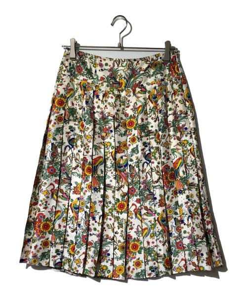 TORY BURCH（トリーバーチ）TORY BURCH (トリーバーチ) シルクプリーツスカート ベージュ サイズ:2の古着・服飾アイテム