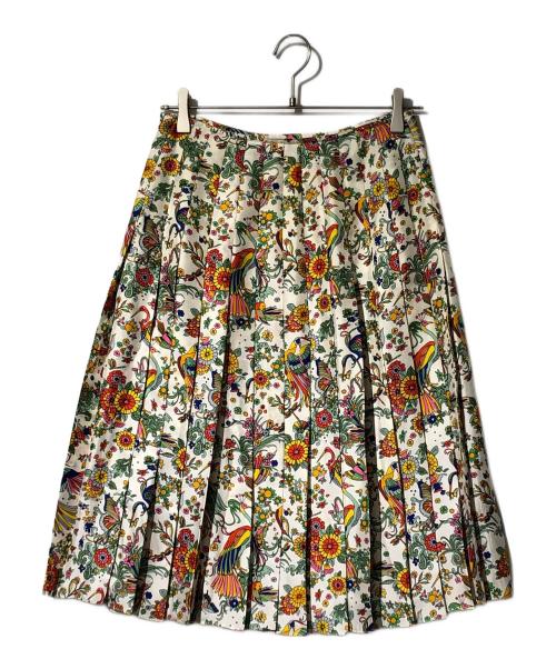 TORY BURCH（トリーバーチ）TORY BURCH (トリーバーチ) シルクプリーツスカート ベージュ サイズ:2の古着・服飾アイテム