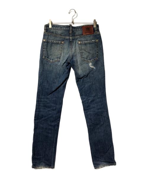 DSQUARED2（ディースクエアード）DSQUARED2 (ディースクエアード) ダメージデニムパンツ インディゴ サイズ:44の古着・服飾アイテム