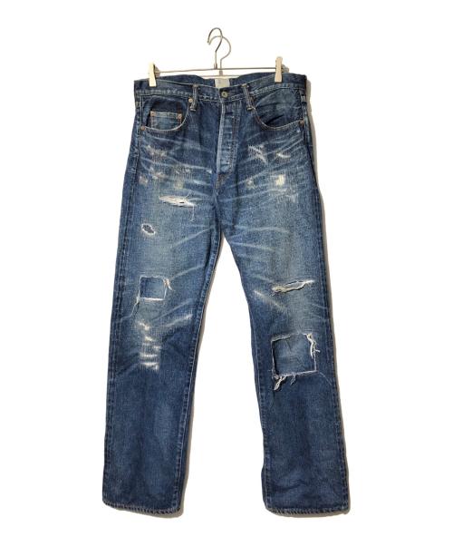 eYe COMME des GARCONS JUNYAWATANABE MAN（アイ コム デ ギャルソン ジュンヤ ワタナベ マン）eYe COMME des GARCONS JUNYAWATANABE MAN (アイ コム デ ギャルソン ジュンヤ ワタナベ マン) New Manual (ニュー・マニュアル) Wネームデニムパンツ インディゴ サイズ:Lの古着・服飾アイテム