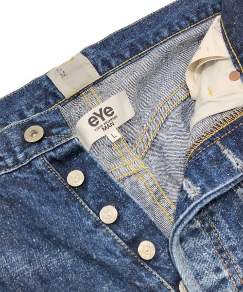 eYe COMME des GARCONS JUNYAWATANABE MAN（アイ コム デ ギャルソン ジュンヤ ワタナベ マン）eYe COMME des GARCONS JUNYAWATANABE MAN (アイ コム デ ギャルソン ジュンヤ ワタナベ マン) New Manual (ニュー・マニュアル) Wネームデニムパンツ インディゴ サイズ:Lの古着・服飾アイテム