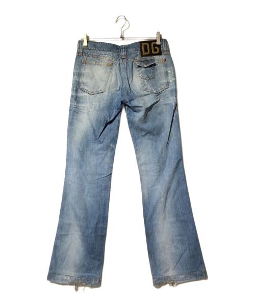 DOLCE & GABBANA（ドルチェ＆ガッバーナ）DOLCE & GABBANA (ドルチェ＆ガッバーナ) フレアダメージデニムパンツ インディゴ サイズ:40の古着・服飾アイテム