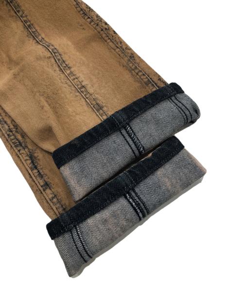 JOHN LAWRENCE SULLIVAN（ジョン ローレンス サリバン）JOHN LAWRENCE SULLIVAN (ジョン ローレンス サリバン) ブリーチ加工デニムパンツ ブラウン サイズ:44の古着・服飾アイテム