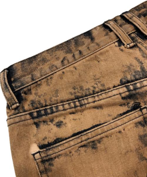 JOHN LAWRENCE SULLIVAN（ジョン ローレンス サリバン）JOHN LAWRENCE SULLIVAN (ジョン ローレンス サリバン) ブリーチ加工デニムパンツ ブラウン サイズ:44の古着・服飾アイテム