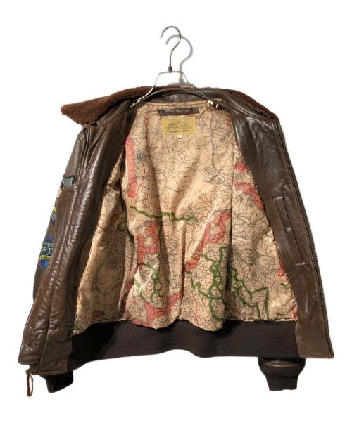 AVIREX（アヴィレックス）AVIREX (アヴィレックス) ラムレザージャケット/TOPGUN MODEL G-1ジャケット ブラウン サイズ:Lの古着・服飾アイテム