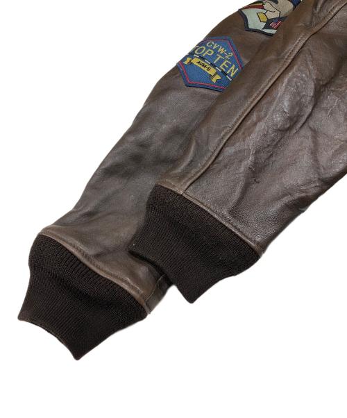 AVIREX（アヴィレックス）AVIREX (アヴィレックス) ラムレザージャケット/TOPGUN MODEL G-1ジャケット ブラウン サイズ:Lの古着・服飾アイテム