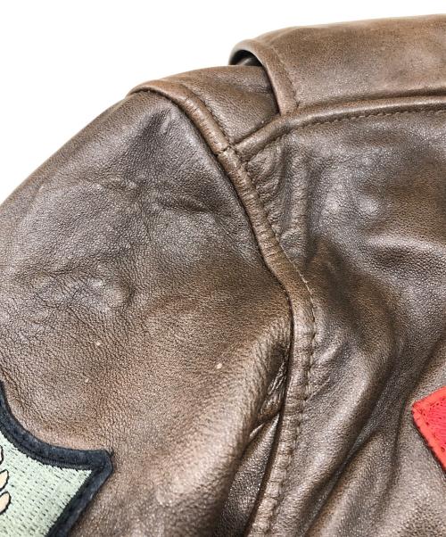 AVIREX（アヴィレックス）AVIREX (アヴィレックス) ラムレザージャケット/TOPGUN MODEL G-1ジャケット ブラウン サイズ:Lの古着・服飾アイテム