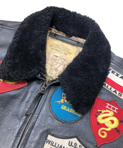 AVIREX（アヴィレックス）AVIREX (アヴィレックス) ラムレザージャケット/TOPGUN MODEL G-1ジャケット ブラック サイズ:Lの古着・服飾アイテム