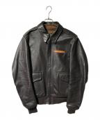 AVIREXアヴィレックス）の古着「A-2 レザーフライトジャケット」｜ブラウン