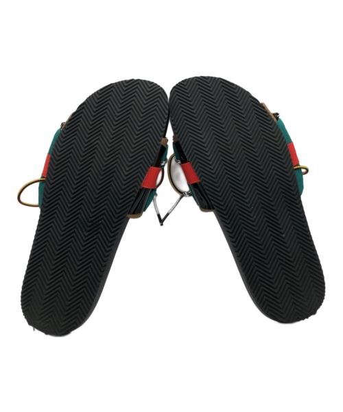 kolor/BEACON（カラービーコン）kolor/BEACON (カラービーコン) キルティング・PVCサンダル ブラック×グリーン サイズ:2の古着・服飾アイテム