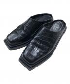 MAISON SPECIAL×SPECIAL SHOES FACTORYメゾンスペシャル×スペシャルシューズファクトリー）の古着「東京産スクエアヒールミュールサンダル」｜ブラック