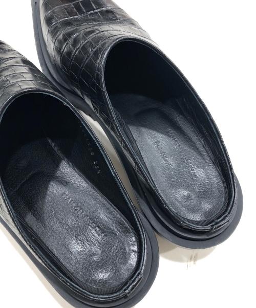 MAISON SPECIAL（メゾンスペシャル）MAISON SPECIAL (メゾンスペシャル) SPECIAL SHOES FACTORY (スペシャルシューズファクトリー) 東京産スクエアヒールミュールサンダル ブラック サイズ:25 1/2の古着・服飾アイテム