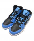 NIKEナイキ）の古着「AIR JORDAN 1 MID GS」｜ブルー×ホワイト