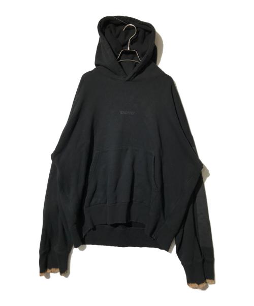 stein（シュタイン）stein (シュタイン) OVERSIZED REBUILD SWEAT HOODED ブラック サイズ:Sの古着・服飾アイテム