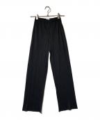PLEATS PLEASEプリーツプリーズ）の古着「プリーツストレートパンツパンツ」｜ブラック