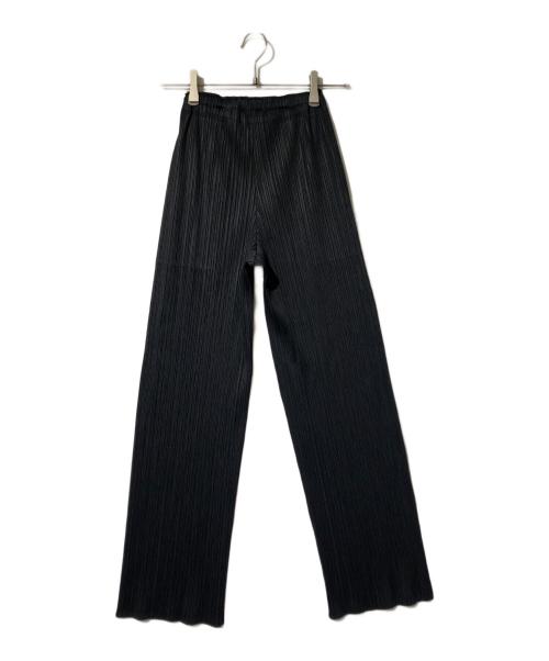 PLEATS PLEASE（プリーツプリーズ）PLEATS PLEASE (プリーツプリーズ) プリーツストレートパンツパンツ ブラック サイズ:2の古着・服飾アイテム