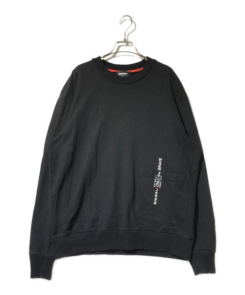 DIESEL（ディーゼル）DIESEL (ディーゼル) only the brave スウェット ブラック サイズ:Lの古着・服飾アイテム