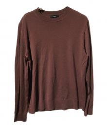 theory（セオリー）の古着「Regal Wool Crew Neck PO/サマーニット」｜ブラウン