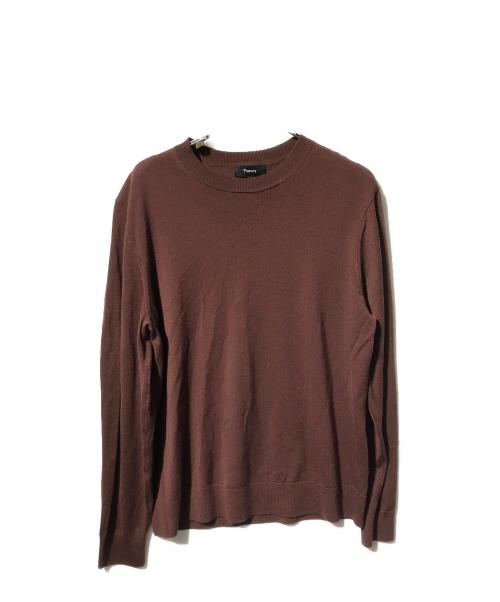 theory（セオリー）theory (セオリー) Regal Wool Crew Neck PO/サマーニット ブラウン サイズ:Ｓの古着・服飾アイテム