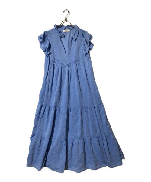 devotion twins（デボーションツインズ）devotion twins (デボーションツウィンズ) ティアードワンピース ブルー サイズ:Mの古着・服飾アイテム