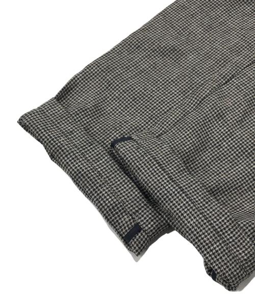 THIRD MAGAZINE（サードマガジン）THIRD MAGAZINE (サードマガジン) リネン千鳥格子サロペット ブラック×ブラウン サイズ:9の古着・服飾アイテム