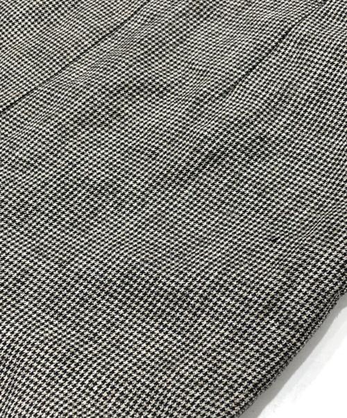 THIRD MAGAZINE（サードマガジン）THIRD MAGAZINE (サードマガジン) リネン千鳥格子サロペット ブラック×ブラウン サイズ:9の古着・服飾アイテム