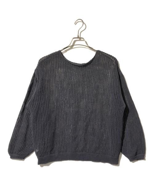 R’IAM-PLAGE（リアムプラージュ）R’IAM-PLAGE (リアムプラージュ) テープヤーンメッシュプルオーバー グレー サイズ:Freeの古着・服飾アイテム