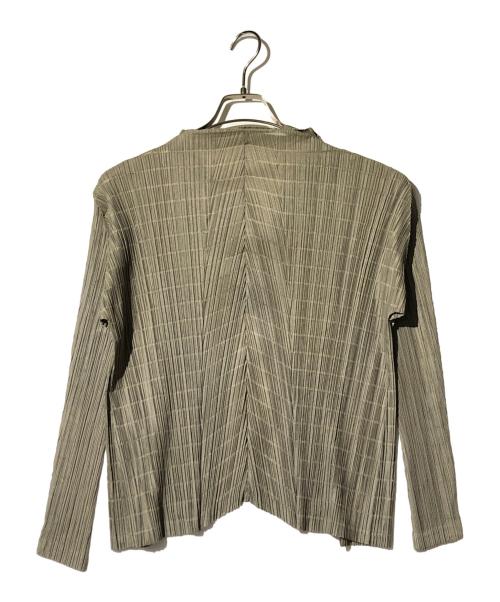 PLEATS PLEASE（プリーツプリーズ）PLEATS PLEASE (プリーツプリーズ) プリーツカーディガン オリーブ サイズ:34の古着・服飾アイテム
