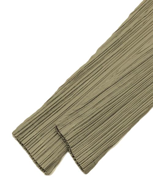 PLEATS PLEASE（プリーツプリーズ）PLEATS PLEASE (プリーツプリーズ) プリーツカーディガン オリーブ サイズ:34の古着・服飾アイテム