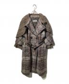 SPORT MAXスポーツマックス）の古着「モヘアブレンドツイードコート」｜ブラウン