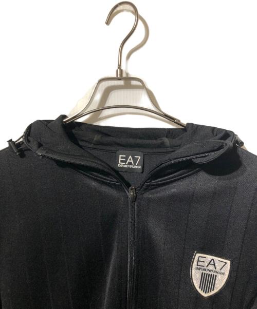 EMPORIO ARMANI（エンポリオアルマーニ）EMPORIO ARMANI (エンポリオアルマーニ) ジップアップパーカー ブラック サイズ:Sの古着・服飾アイテム