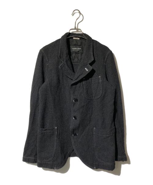 COMME des GARCONS HOMME DEUX（コムデギャルソン オム ドゥ）COMME des GARCONS HOMME DEUX (コムデギャルソン オム ドゥ) 強撚糸ウールテーラードジャケット ブラック サイズ:ＸＳの古着・服飾アイテム