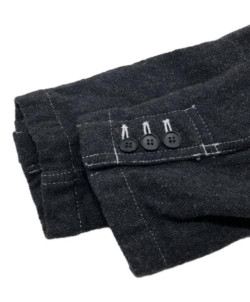 COMME des GARCONS HOMME DEUX（コムデギャルソン オム ドゥ）COMME des GARCONS HOMME DEUX (コムデギャルソン オム ドゥ) 強撚糸ウールテーラードジャケット ブラック サイズ:ＸＳの古着・服飾アイテム