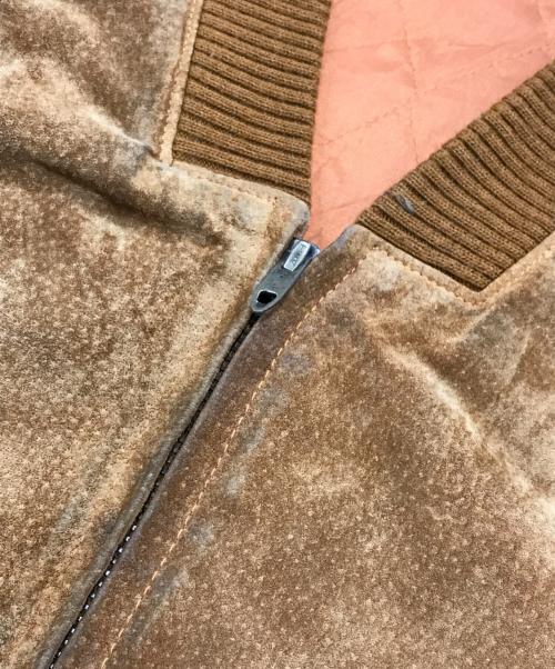 BROOKS BROTHERS（ブルックスブラザーズ）BROOKS BROTHERS (ブルックスブラザーズ) レザーボンバージャケット ベージュ サイズ:Ｓの古着・服飾アイテム