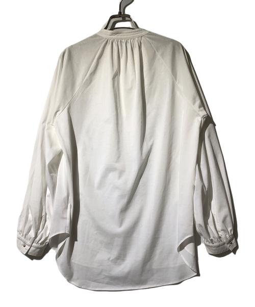 BEAUTY&YOUTH（ビューティーアンドユース）BEAUTY&YOUTH (ビューティーアンドユース) ボタンスキッパー ハイゲージカットソー プルオーバー -ウォッシャブル- ホワイト サイズ:Fの古着・服飾アイテム