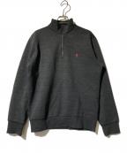 POLO RALPH LAURENポロ・ラルフローレン）の古着「ポニー刺繍ハーフジップスウェット」｜チャコールグレー