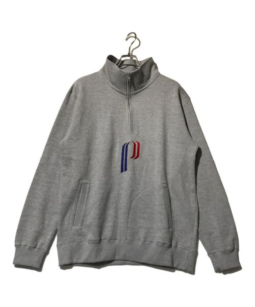 Cabaret Poval（キャバレーポバール）Cabaret Poval (キャバレーポバール) Hazard Half Zip グレー サイズ:XLの古着・服飾アイテム