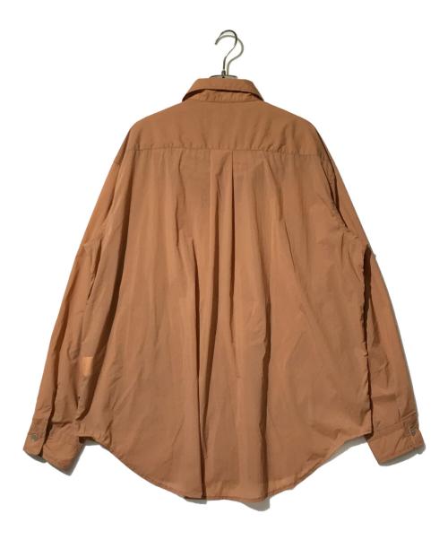 Hombre Nino（オンブレニーニョ）Hombre Nino (オンブレニーニョ) NYLON HOODED SHIRT　（ナイロン　フーデッド　シャツ） ブラウン サイズ:Mの古着・服飾アイテム