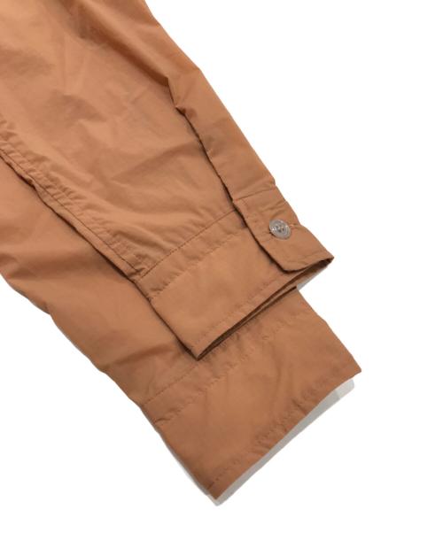 Hombre Nino（オンブレニーニョ）Hombre Nino (オンブレニーニョ) NYLON HOODED SHIRT　（ナイロン　フーデッド　シャツ） ブラウン サイズ:Mの古着・服飾アイテム