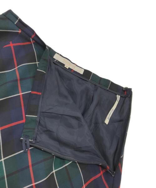 Burberry's（バーバリー）Burberry's (バーバリーズ) フレアスカート グリーン サイズ:40の古着・服飾アイテム