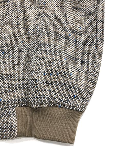 INDIVI V.A.I（インディヴィ バイ）INDIVI V.A.I (インディヴィ バイ) スラブツイードMA-1ジャケット ブラウン サイズ:38の古着・服飾アイテム