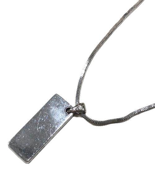 Christian Dior（クリスチャン ディオール）Christian Dior (クリスチャン ディオール) ロゴプレートネックレス シルバーの古着・服飾アイテム