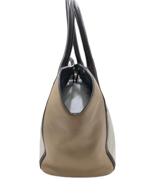 FURLA（フルラ）FURLA (フルラ) オリンピアトートバッグ ブラウン×ベージュの古着・服飾アイテム
