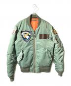 AVIREXアヴィレックス）の古着「ライトジャケットMA-1 35TH」｜オリーブ
